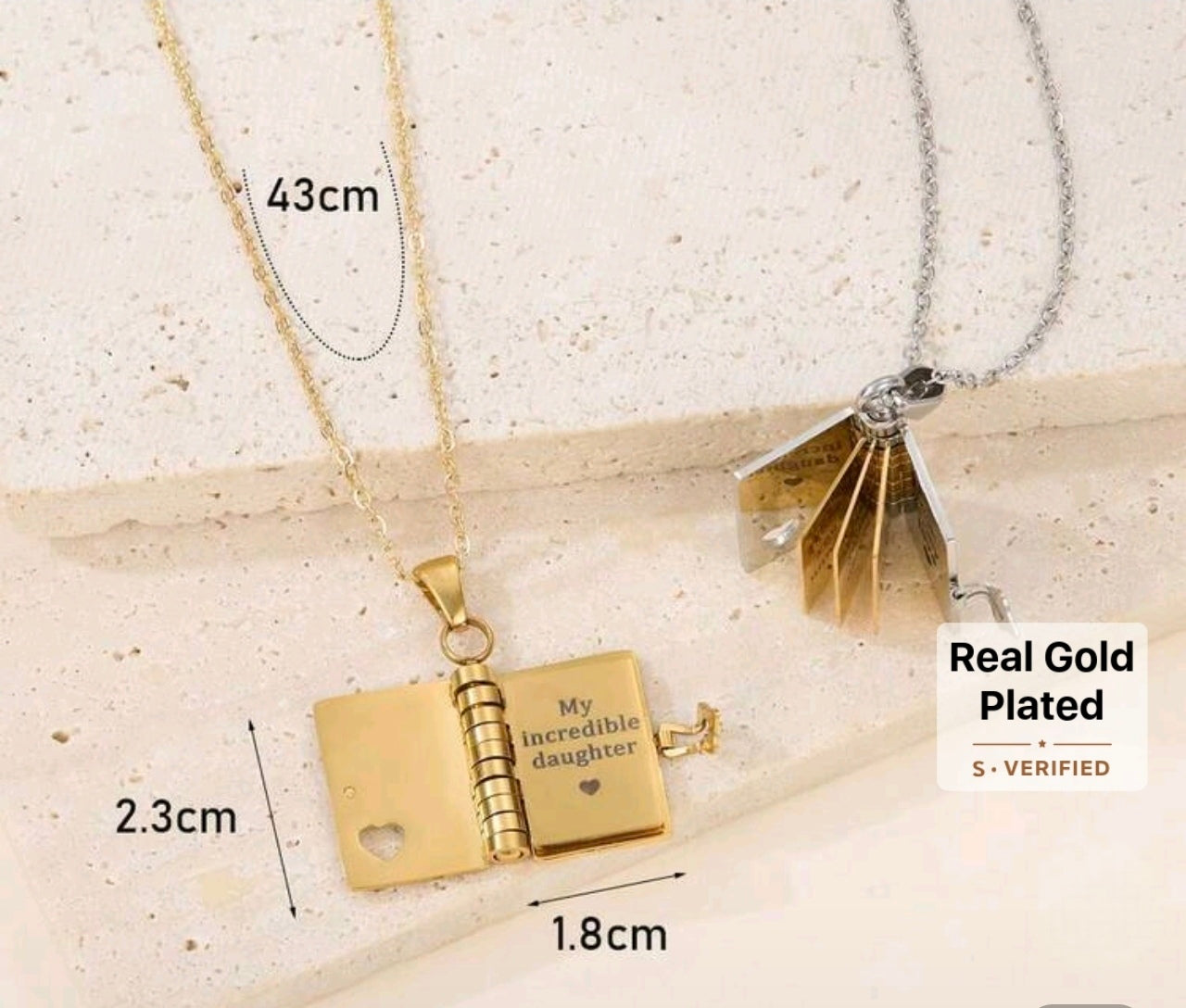 Book Necklace For Daughter