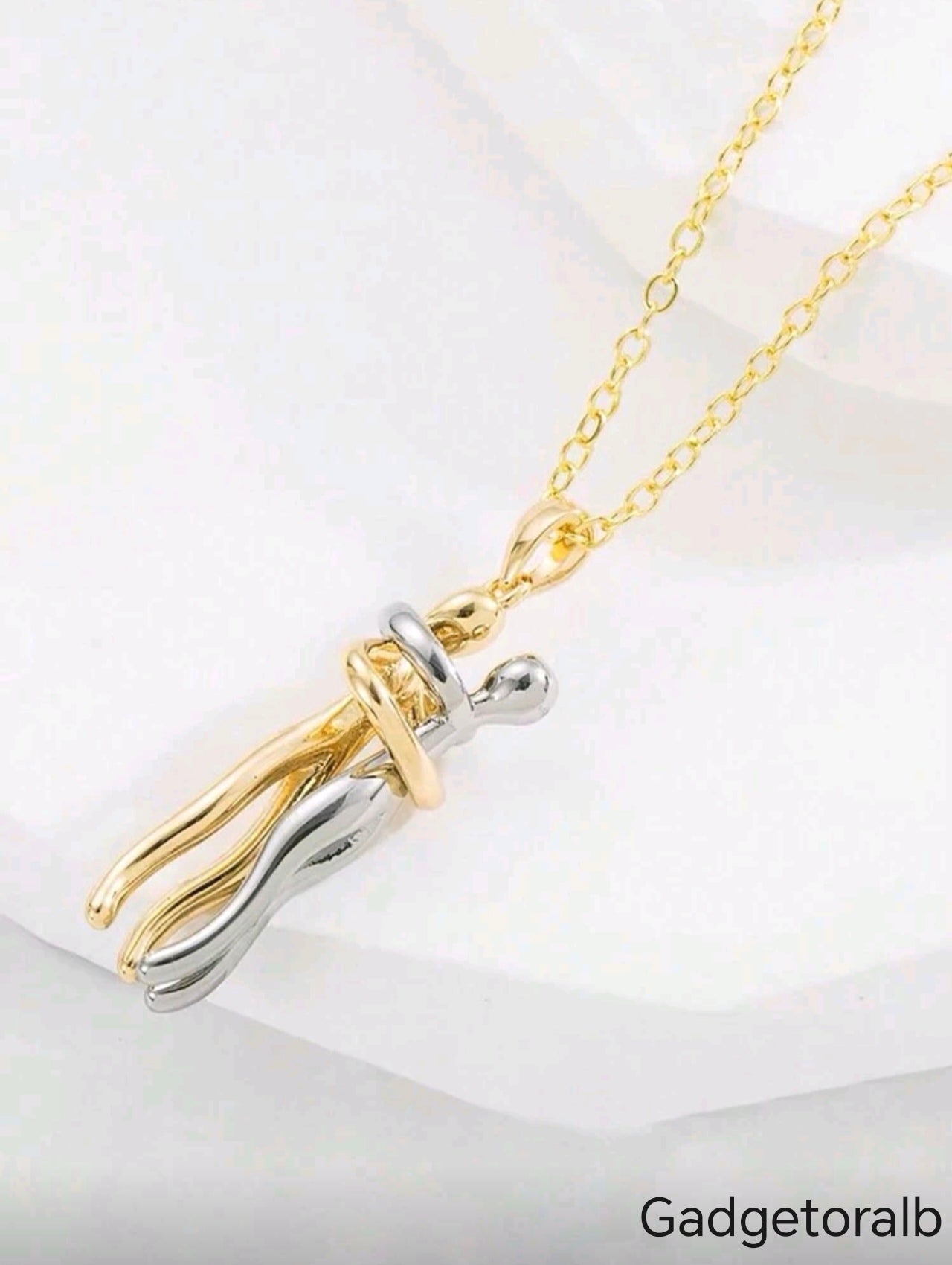 Creative Couple Hugging Pendant Necklace