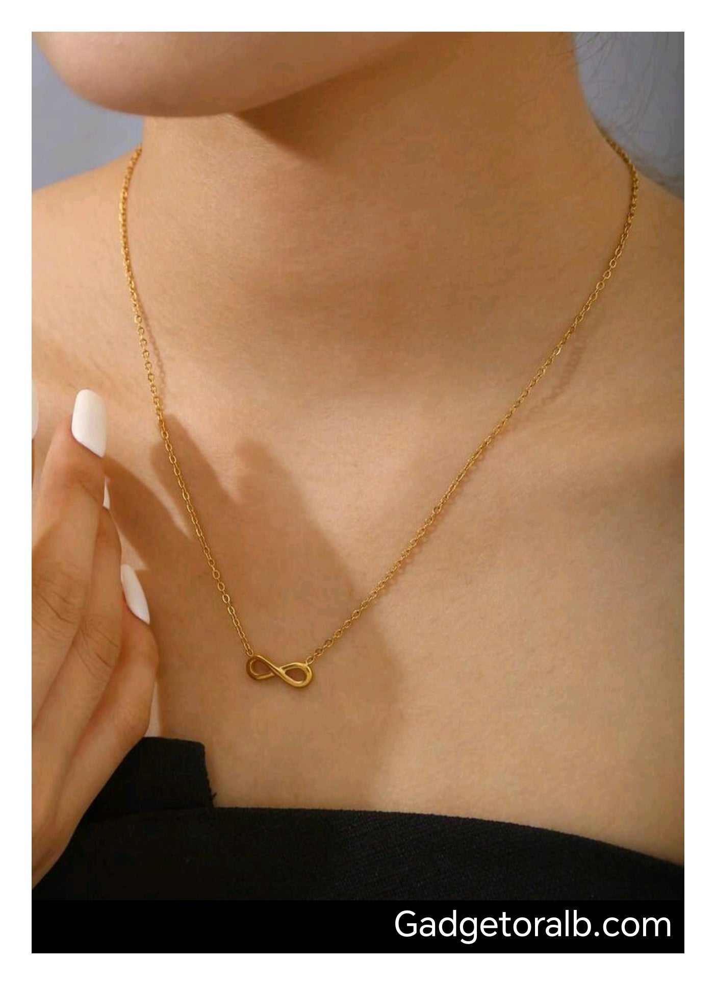 Real Gold Plated Stainless Steel Infinity Loop Necklace