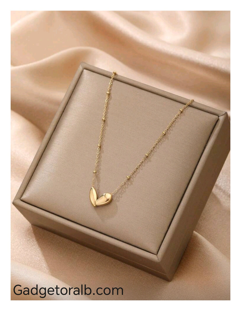Heart Pendant Necklace (Real Gold Plated)