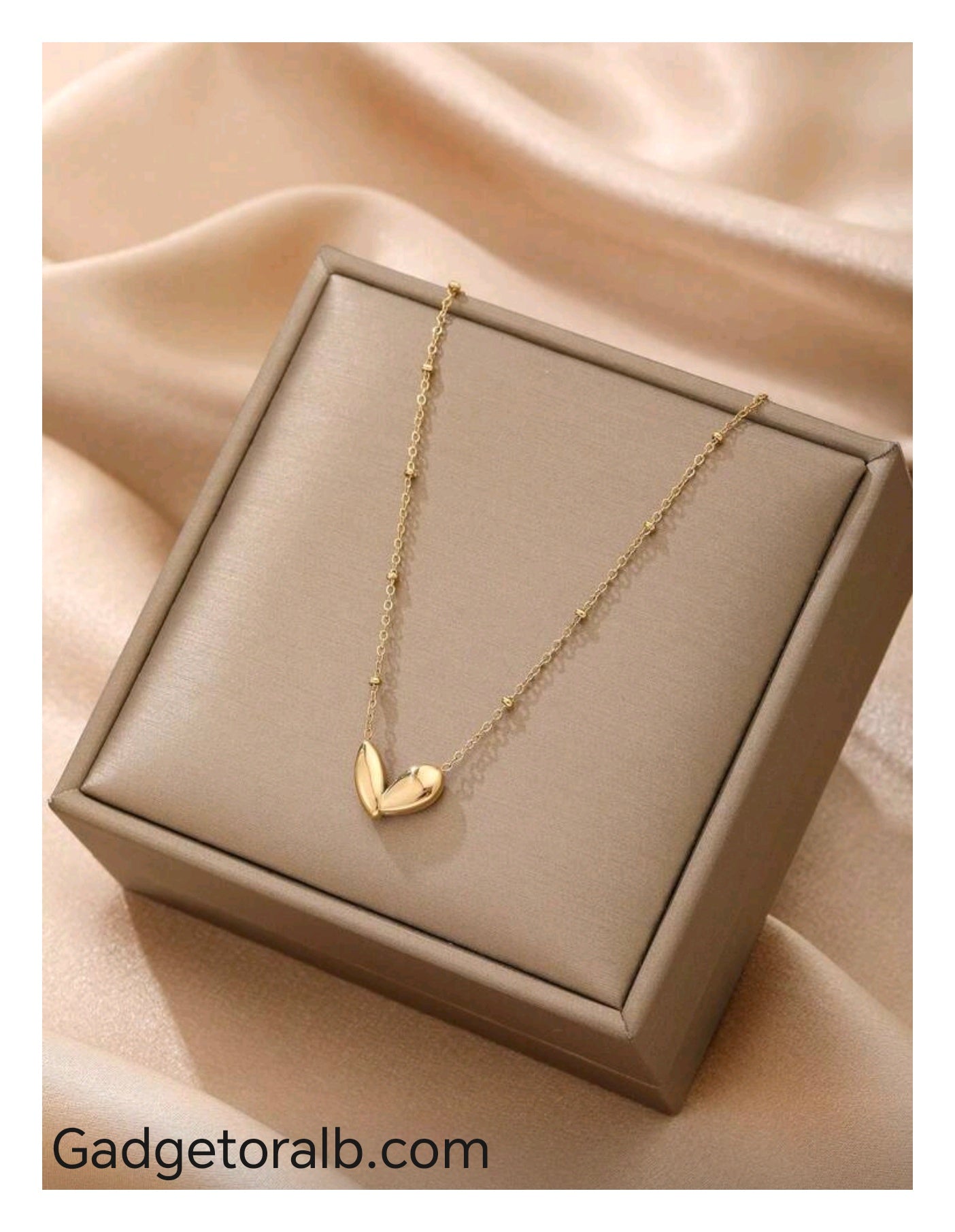 Heart Pendant Necklace (Real Gold Plated)