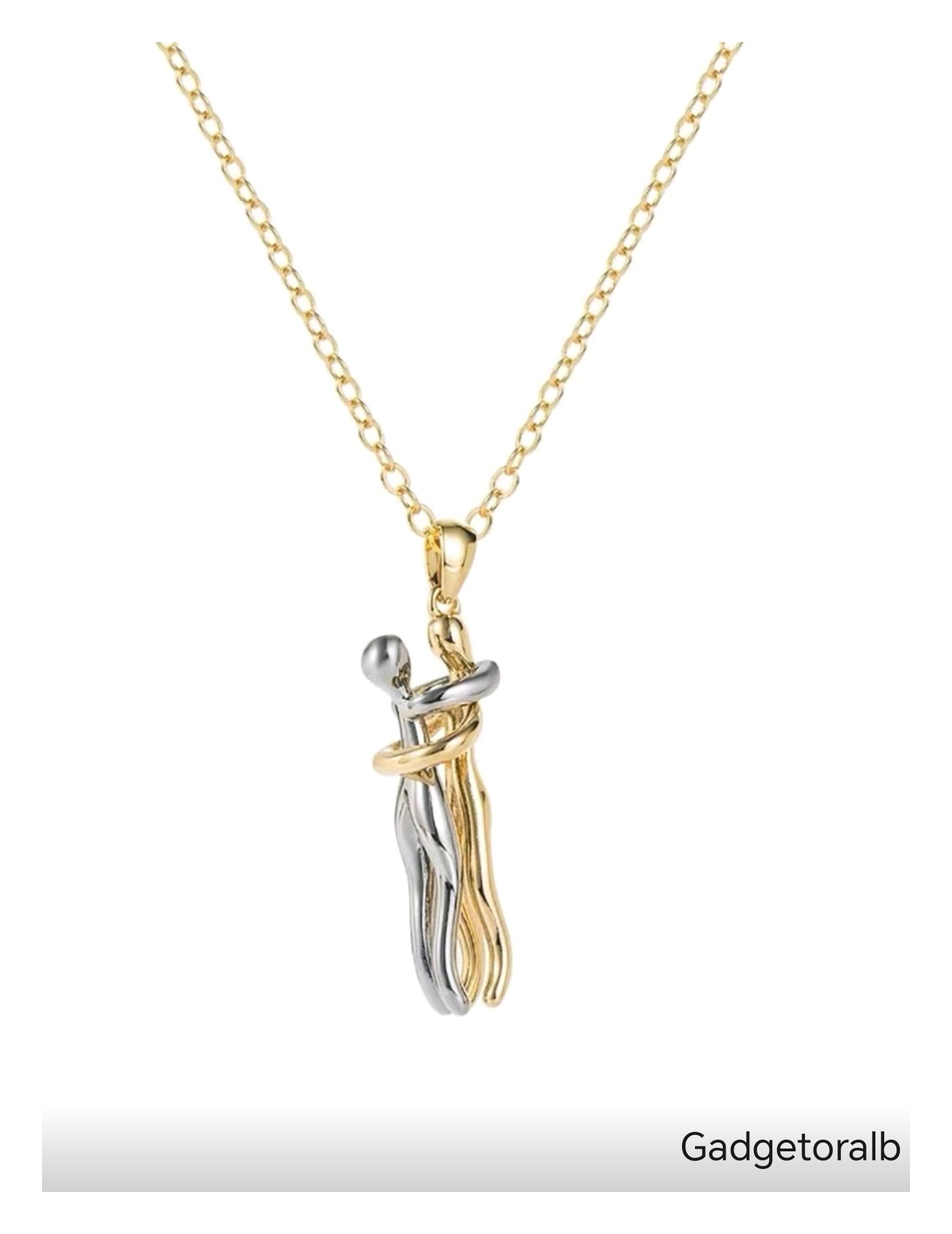 Creative Couple Hugging Pendant Necklace