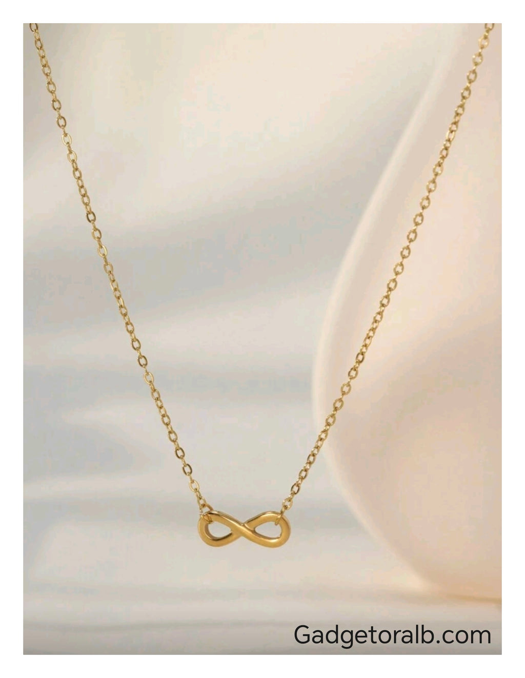 Real Gold Plated Stainless Steel Infinity Loop Necklace