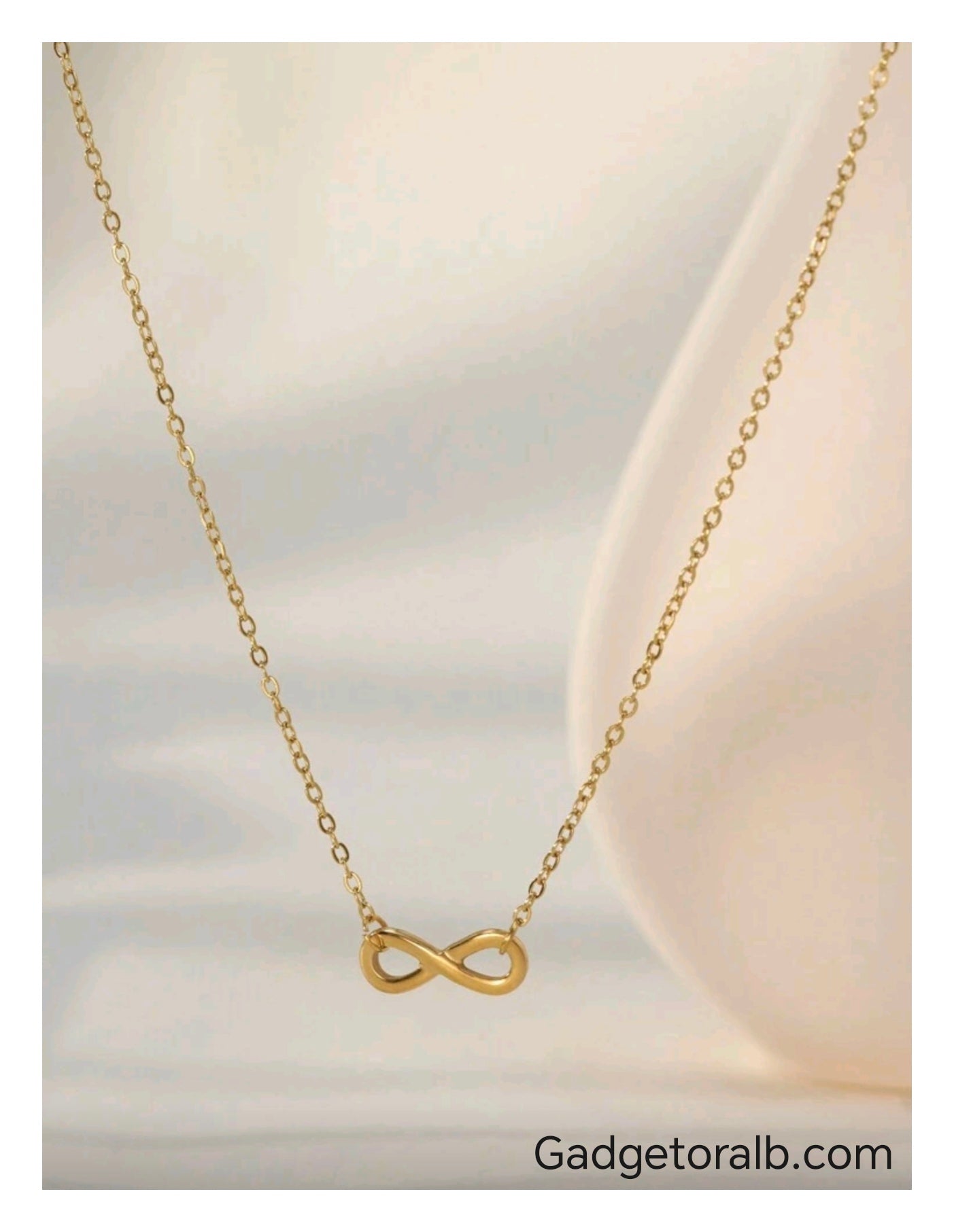 Real Gold Plated Stainless Steel Infinity Loop Necklace